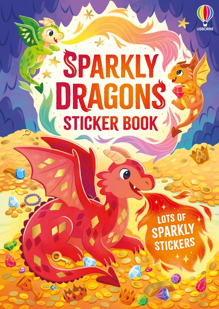 Cover image for Sparkly Dragons Sticker Book, isbn: 9781836047599