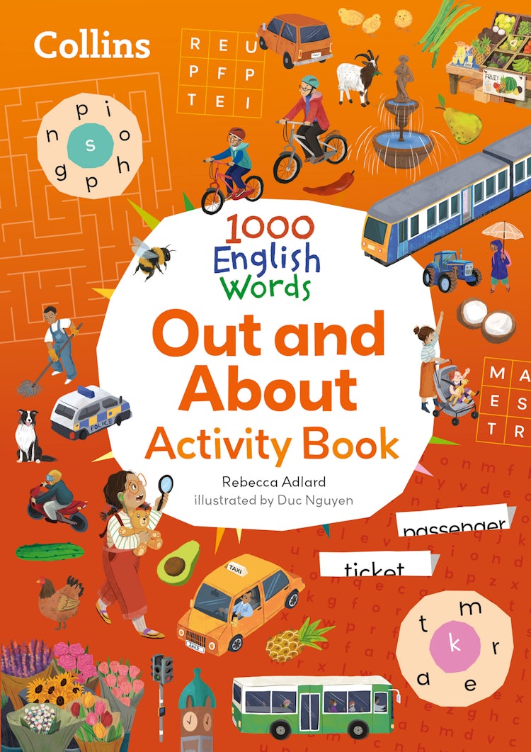 Cover image for Collins 1000 English Words Activity Book: Out and About, isbn: 9780008756383
