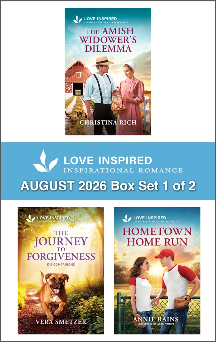 Cover image for Love Inspired August 2026 Box Set - 1 of 2/The Amish Widower's Dilemma/The Journey To Forgiveness/Hometown Home Run, isbn: 9781038988881