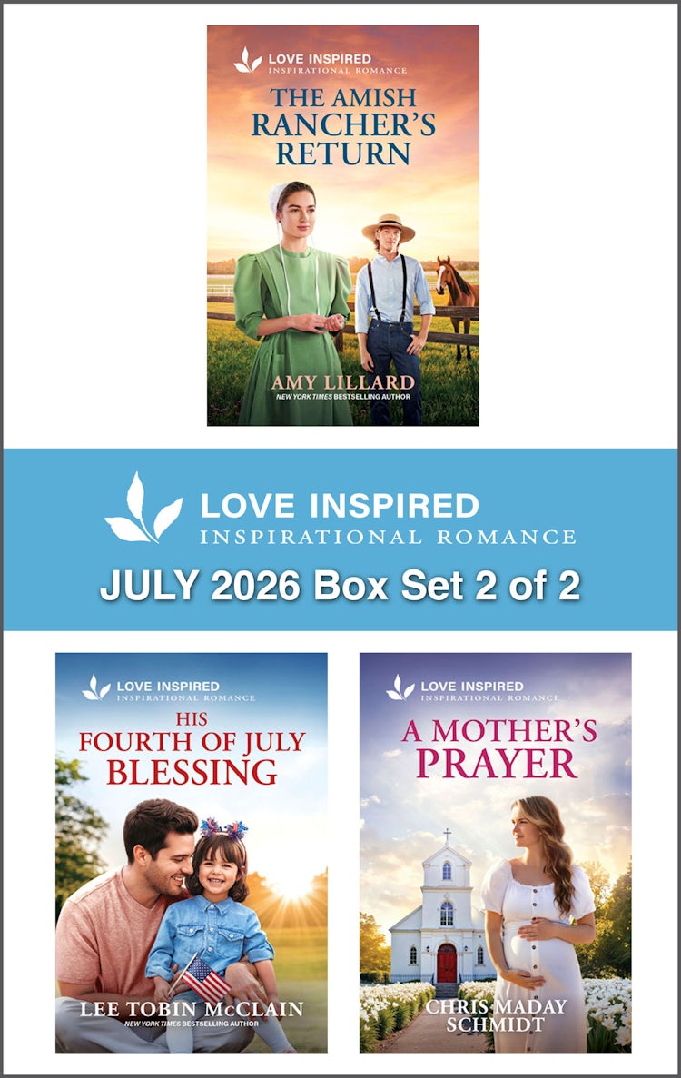 Cover image for Love Inspired July 2026 Box Set - 2 of 2/The Amish Rancher's Return/His Fourth Of July Blessing/A Mother's Prayer, isbn: 9781038983657