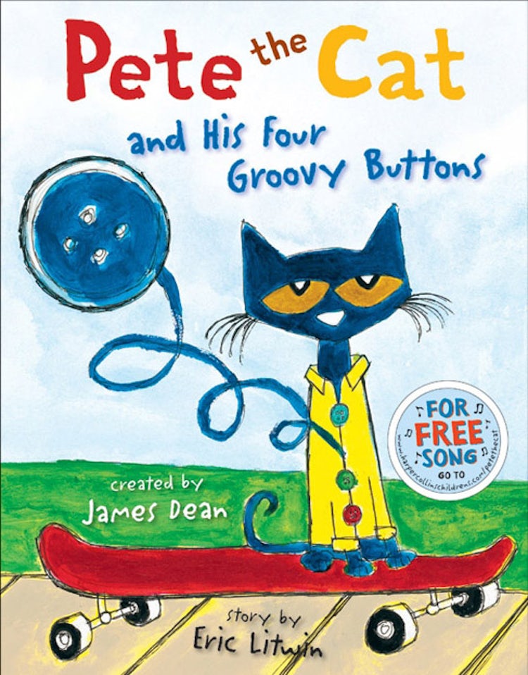 Cover image for Pete the Cat and His Four Groovy Buttons, isbn: 9780062110619