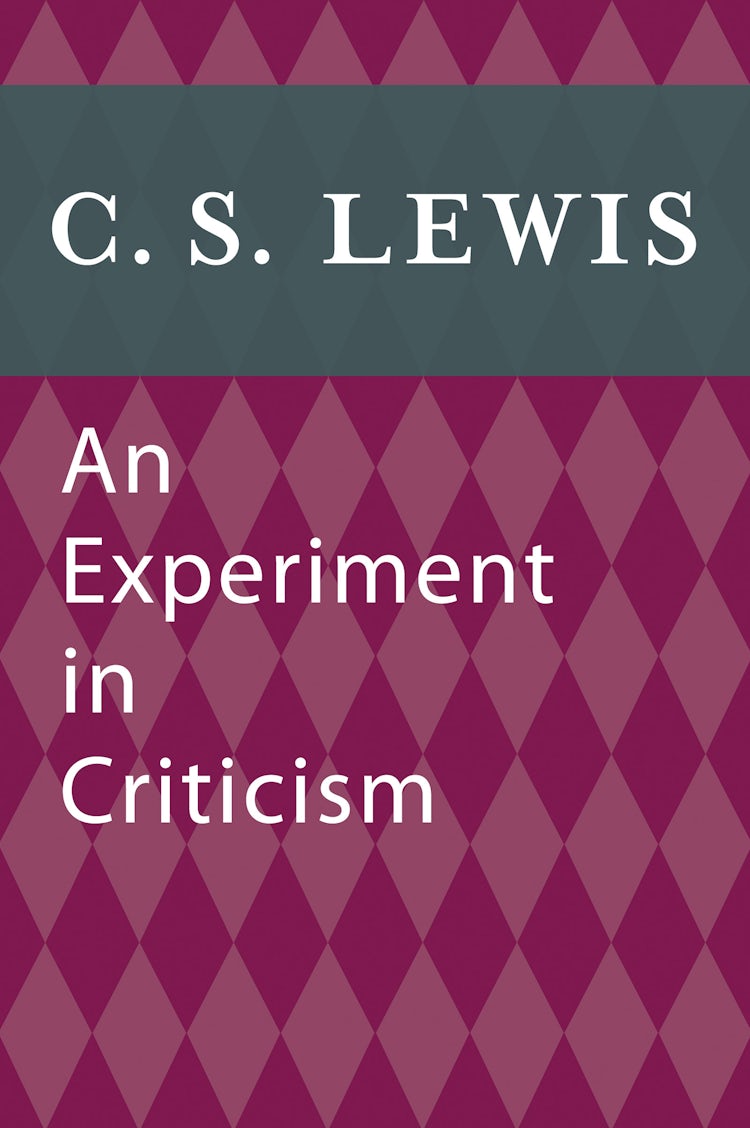 Cover image for An Experiment in Criticism, isbn: 9780062313713