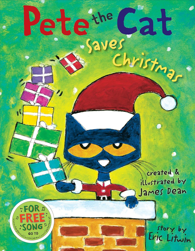 Cover image for Pete the Cat Saves Christmas, isbn: 9780062110657