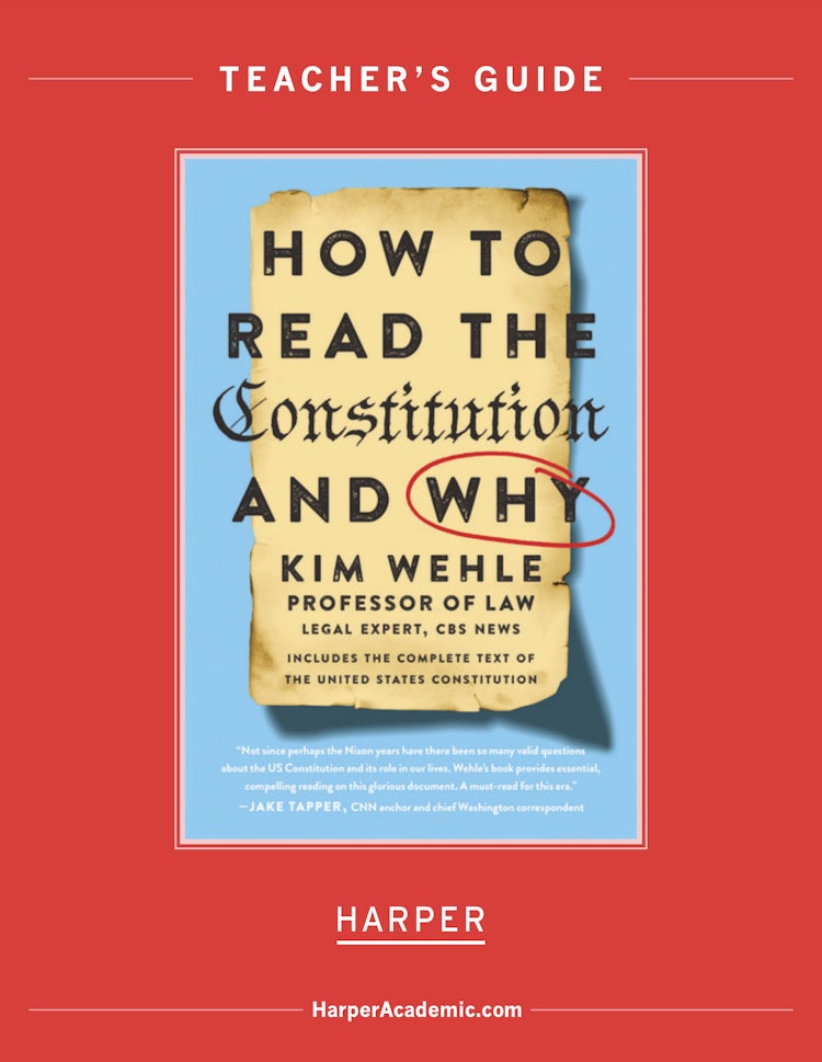 Cover image for How to Read the Constitution--and Why Teaching Guide, isbn: 9780063239227