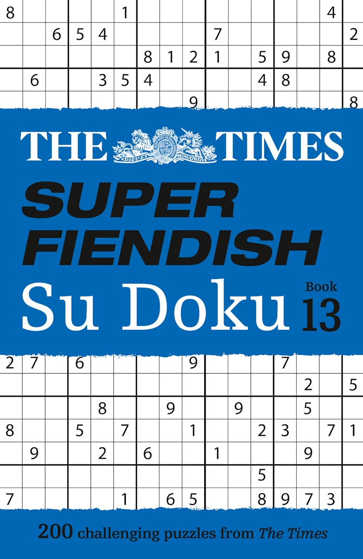 Cover image for The Times Super Fiendish Su Doku Book 13: 200 challenging puzzles, isbn: 9780008748951