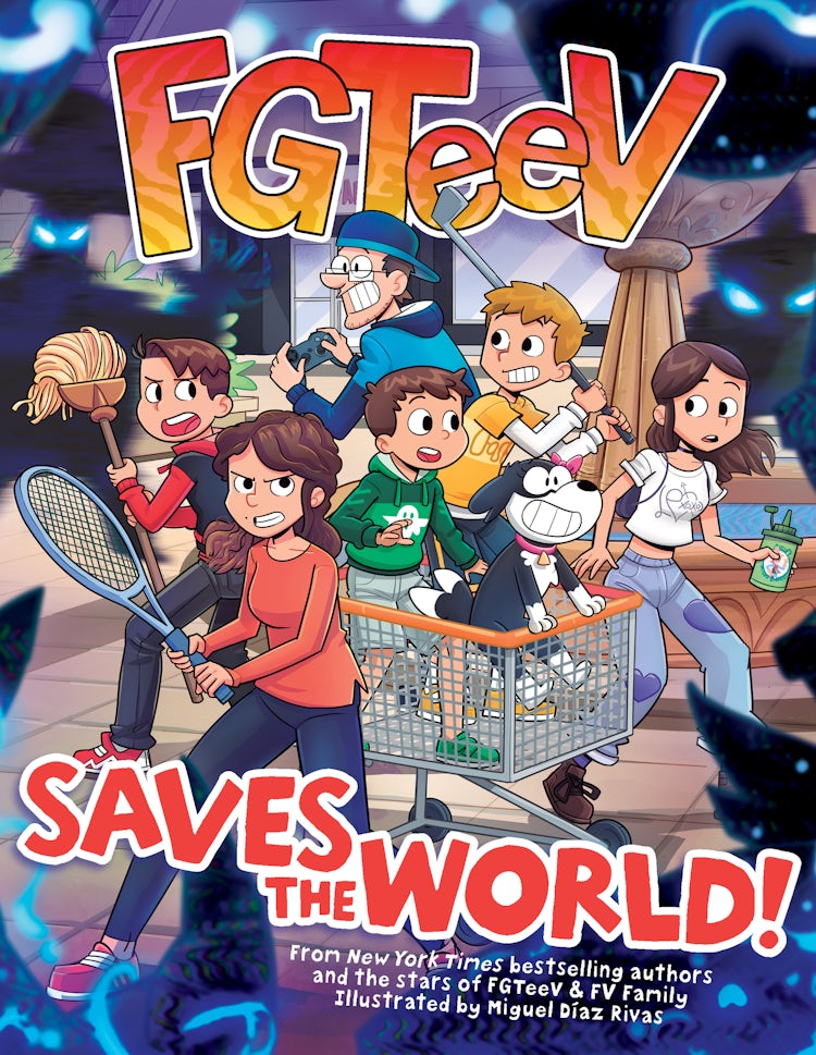Cover image for FGTeeV Saves the World!, isbn: 9780063042681