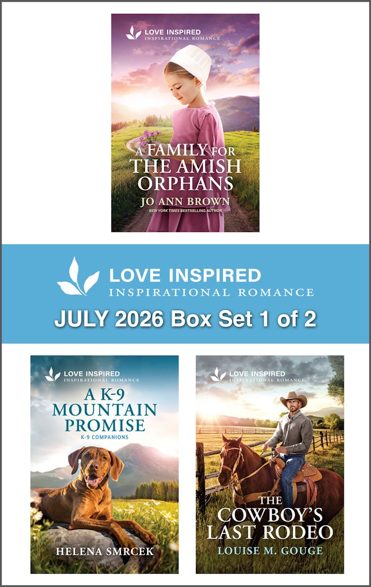 Cover image for Love Inspired July 2026 Box Set - 1 of 2/A Family For The Amish Orphans/A K-9 Mountain Promise/The Cowboy's Last Rodeo, isbn: 9781038983640