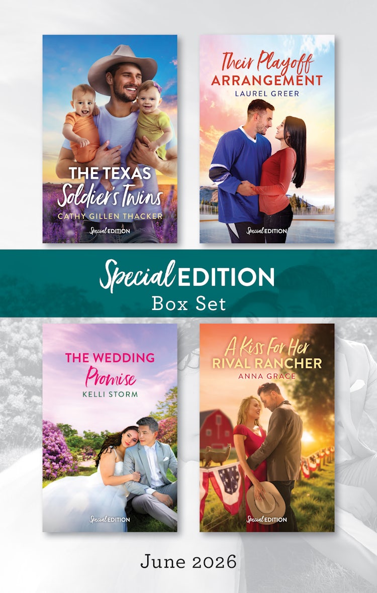 Cover image for Special Edition Box Set June 2026/The Texas Soldier's Twins/Their Playoff Arrangement/The Wedding Promise/A Kiss For Her Rival Rancher, isbn: 9781038984753
