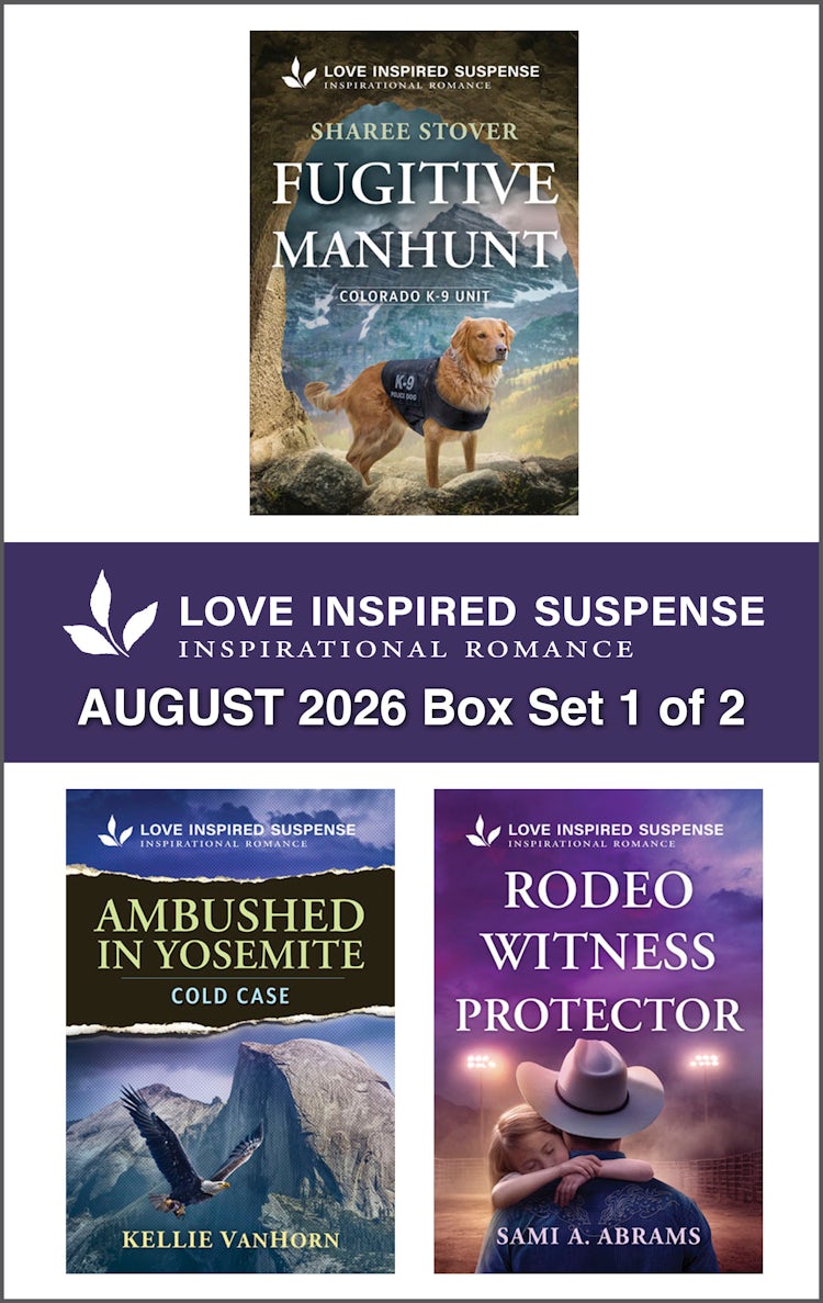 Cover image for Love Inspired Suspense August 2026 - Box Set 1 of 2/Fugitive Manhunt/Ambushed In Yosemite/Rodeo Witness Protector, isbn: 9781038988966